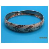 Shimmer Finish Sterling 2.75' Bracelet 1/2' 9.4g