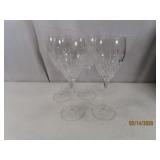 Set (4) WATERFORD Crystal 9.25' Glass Goblets