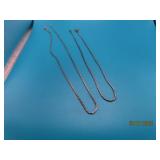(2) Sterling 16'/19' Necklaces 14.4g
