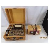 (2) vintage WoodCase Voltage Electrical Testers
