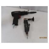 (2) HUSKY Air Pneumatic Tools Sander~Chisel