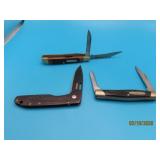 (3) BUCK~OldTimer~GERBER 3' Pocket Knives vtg