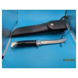 classic vtg BUCK 121 Fixed Blade Knife & Sheath EC