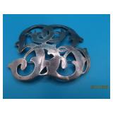 large Sterling Silver 3' cutout Pin 19.5g