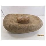 primitive 13' Mono & Metate Native Stone Grinder