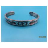 vtg 2.5' SouthWest embossed 2.5' Bracelet