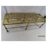 vtg Fantastic Brass 25x9 Freestanding Accent Table