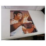 vintage c1980s TwoSided BruceLee~Schwarzt Poster