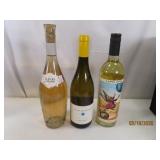 (3) bottles White/Light asst Wine Booze 2022ish