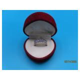 10kt White Gold sz7.75 Multi-BlueStone Ring 2.1g