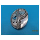 Sterling JILL HENLY Finding Husband 2.5' Pin 8g