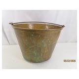 Antique Brass Hammered 15' handled Bucket