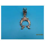 'R.B'signed Pawn Sterling Turq 2' Pendant 8g