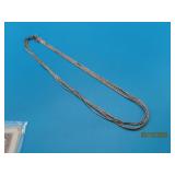 Sterling 5strnd Shimmer 15' ChokeType Necklace 12g