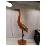 Wooden 31' FullSize Carved Heron/Bird ITALY Decoy