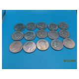 (14) asst loose EISENHOWER $1 Coins