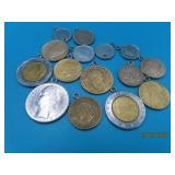 Lot unique Foreign Coin Charms/Pendants