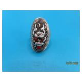 vtg Sterling sz8.25 DRAGON FACE 1' 7.5g