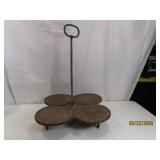 Antique 1800s 14.5' 4-way Griddle? Cast Iron Stand