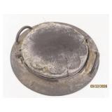 Antique RARE Cast Iron Pizzelle Type Iron embossed