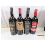 (4) asst bottles Modern wine CABERNET SAV