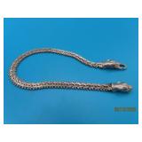 TigerHead End Sterling 8.5' unisex Bracelet 16g