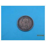 1887 Great Britain ShieldType Silver Pence Coin