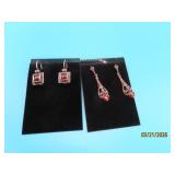 (2) Sterling & RedStone Pretty Earrings 8g