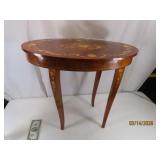 Antique Amazing LiftTop 22' Inlaid Wood Table EXC