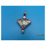 Sterling MOP~3stone 2.25' ClipOn Pendant 12g