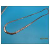Sterling herringbone 22' Necklace 1/4' unisex 14g