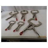 (6) LikeNew MILWAUKEE ViseGrip Tools 4-11' 2-7'