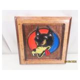 Wooden 7.5' Carved Wolf JERRY GARCIA Plaque colorz