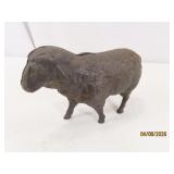 vintage 5' Cast Iron SHEEP Coin Bank