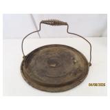 Antique 11' Cast Iron RARE Handled Pot Holder ????