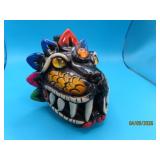AZTEC Pottery Incricate 4' Death Whistle Head