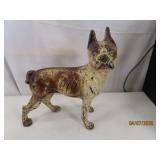 Antique 10' Cast Iron BOSTON TERRIER Dog Doorstop