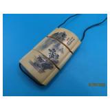 Ivory or Bone 3compt Bone 2' Pendant signed