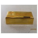 5.5' Gold Bar Look Metal Coin Bank COMPAQ