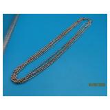 Sterling MILOR Italy 4strand Beaded 17' Ncklce 28g