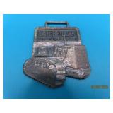 vintage CATERPILLAR metal Watch Keychain Fob 1.75'