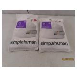 40count SIMPLE HUMAN 'V' 16-18L Trash Sacks Liners