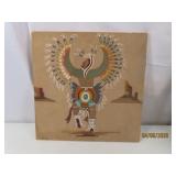 WAR DANCER by Frank 13' vtg Sandpainting SWest