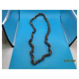 28' Beaded Solid TIGER EYE Stone Necklace