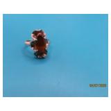 Sterling Tiger Eye sz6 Ring RibbonFront 3.6g