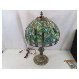 Antique 18' Stained Glass Table Lamp RARE? NICE