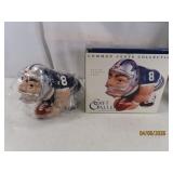 boxed Fitz&Floyd COWBOYS Figural Coin Bank 7'