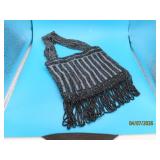 Fantastic 6.5' Beaded Antique Handbag Carry Dangle