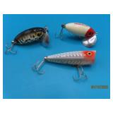 (3) vintage HEDDON etc 2'ish Fishing Lures