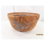 antique 10' Primitive Handspun Wooden Bowl